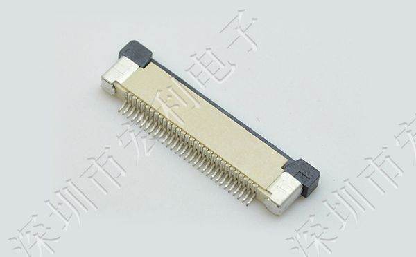 ffc/fpc排线座14pin抽屉式上接触0.5间距 H2.0厚PCB板贴片插座