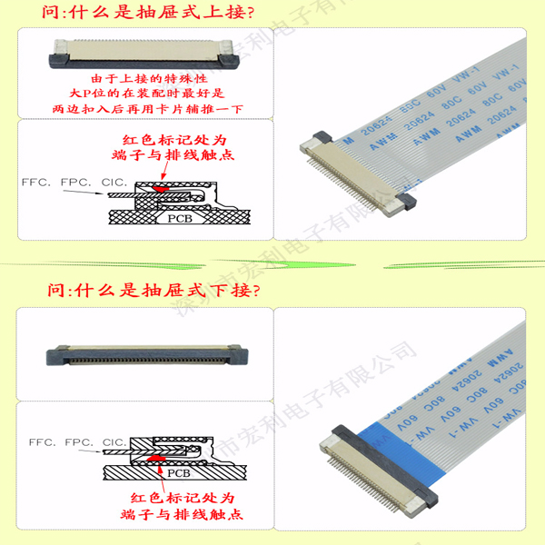 FPC连接器怎么分上接和下接